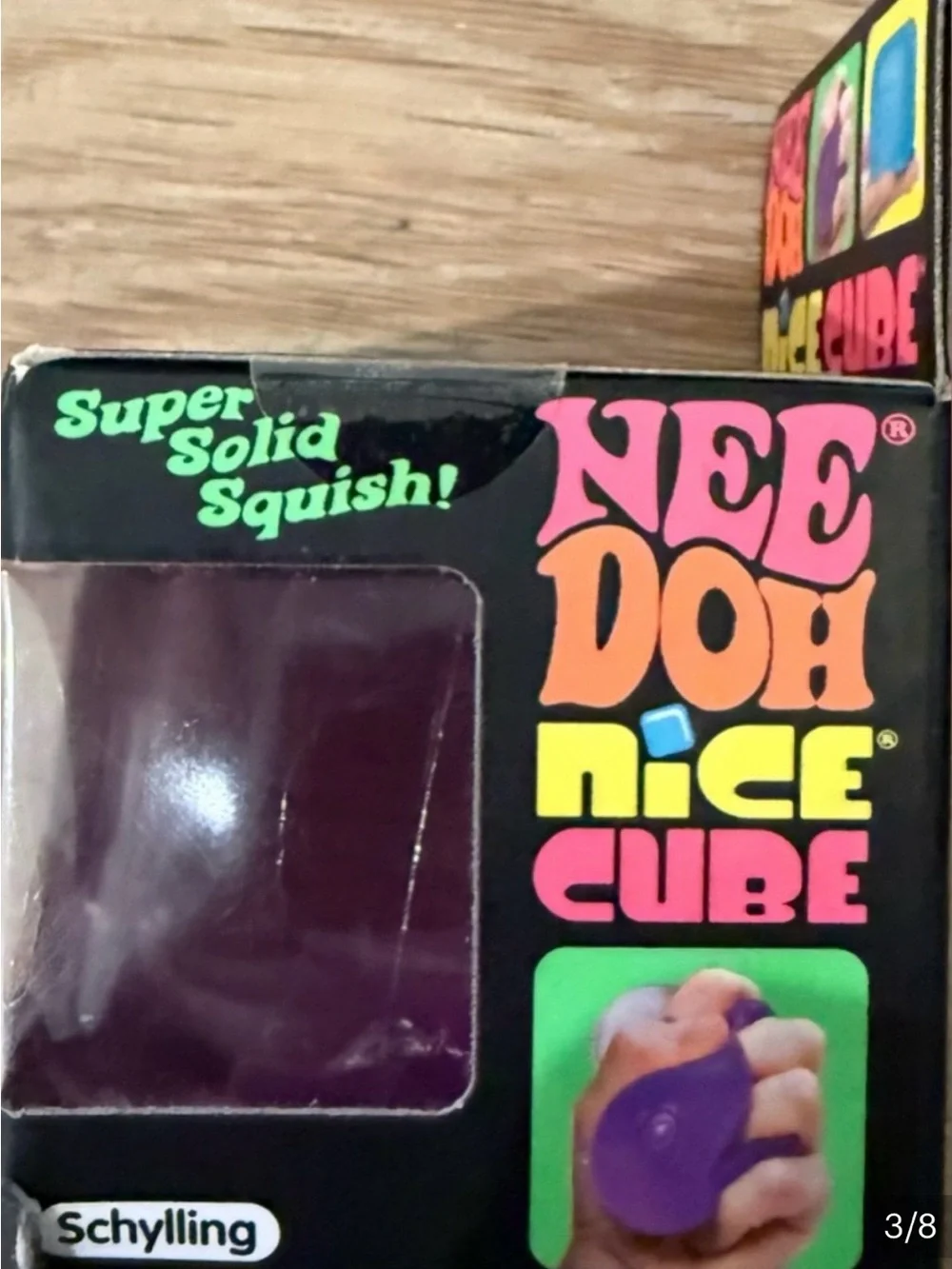 SCHYLLING NEEDOH TRENDING PURPLE NICE CUBE SUPER SOLID SQUEEZE TOY NEW IN BOX